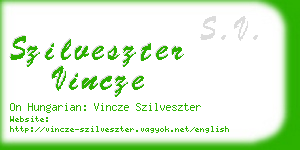 szilveszter vincze business card
